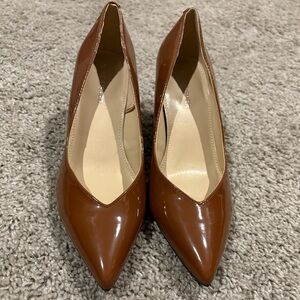 Marc Fisher Brown Patent Heels